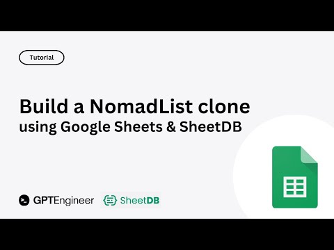 Build a Nomad List Clone with Google Sheets โ No Code Needed!